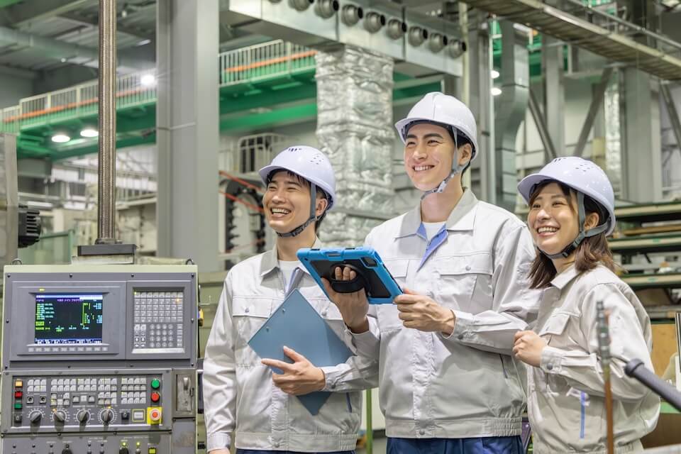 非破壊検査をしている様子